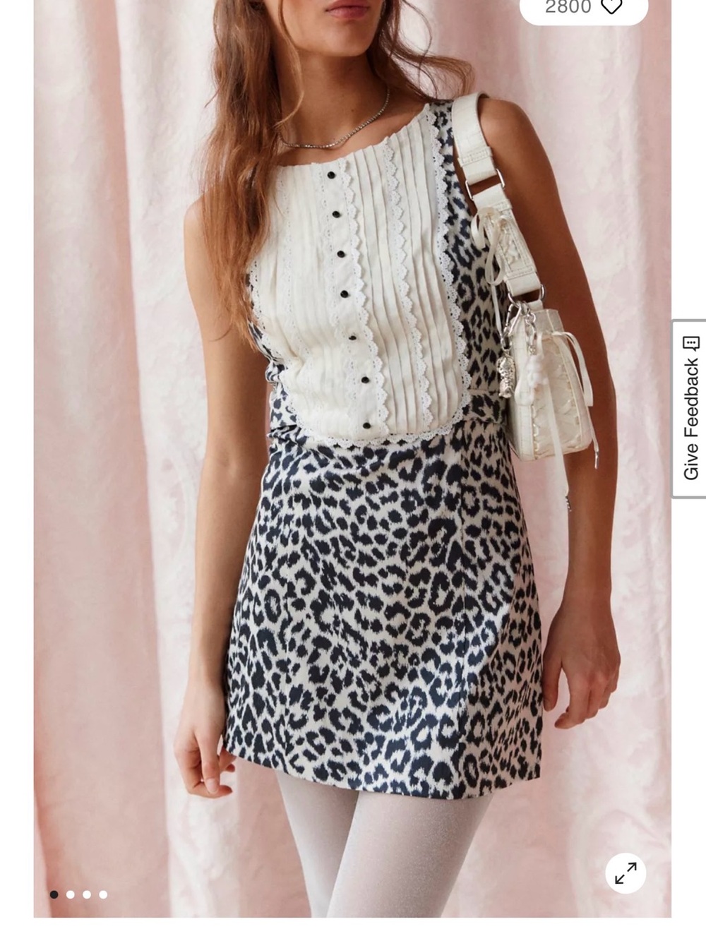 Kimchi Blue White and Black Leopard Mini Dress